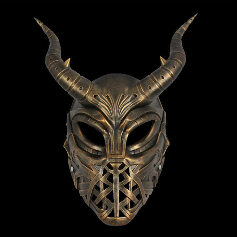 Anime Game Abyss Demon Black Panther Mask Halloween Costume Masquerade Party Haunted House Tattoo Shop Decoration Props
