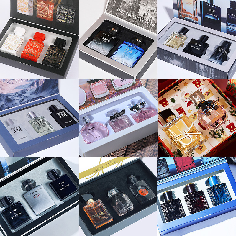 Cross-Border Perfume Men's Cologne Set with Long-Lasting Fragrance, Popular Foreign Trade Women's Perfume Gift Box Set Wholesale