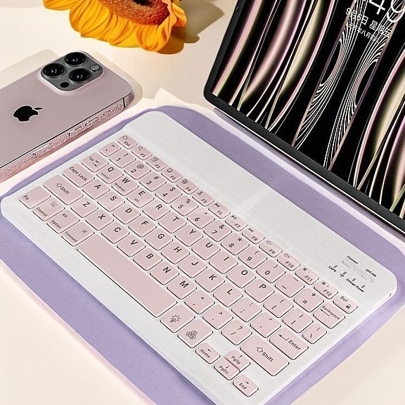 Suitable for Apple Bluetooth Wireless Keyboard iPad Huawei Matepad Tablet Bass Mini Cute Girl Hand