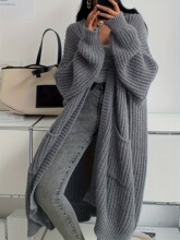 N 50864 Loose Long Sleeve Knit Cardigan �������֯����