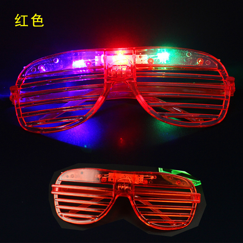 Transfronterizo Amazon LED intermitentes persianas gafas luminosas Bar KTV evento fiesta concierto animando accesorios