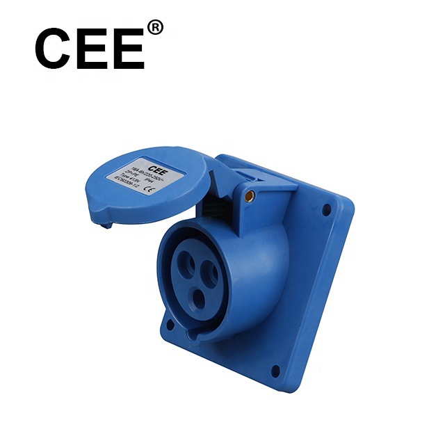 CEE-413N/423N工业插座花园用家用航空用途16A蓝色220V 工业插座
