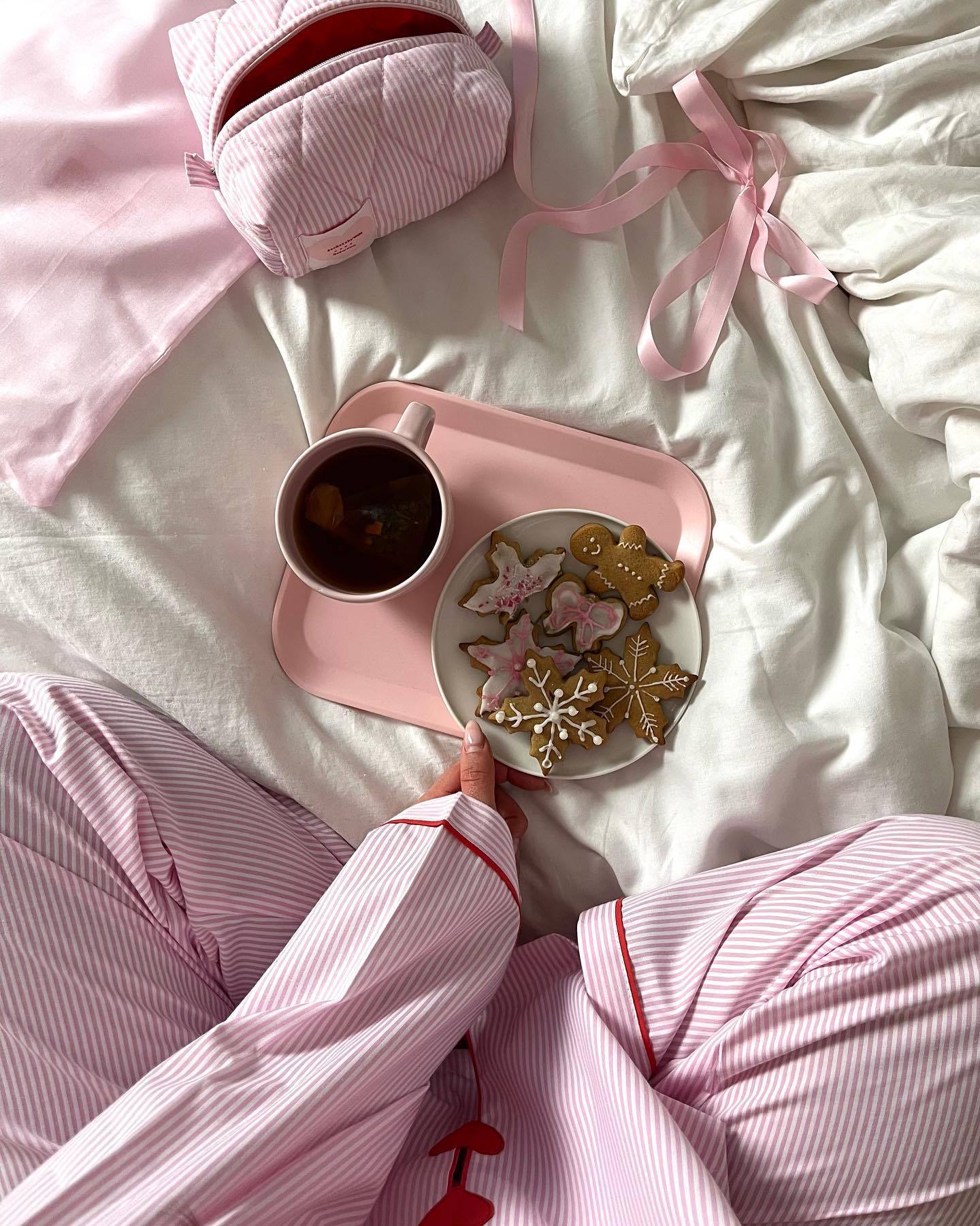 2 Pieces Set Quantity Home Occasion Home Women's Casual Sweet Stripe Heart Shape Cotton Pants Sets Pajama Sets