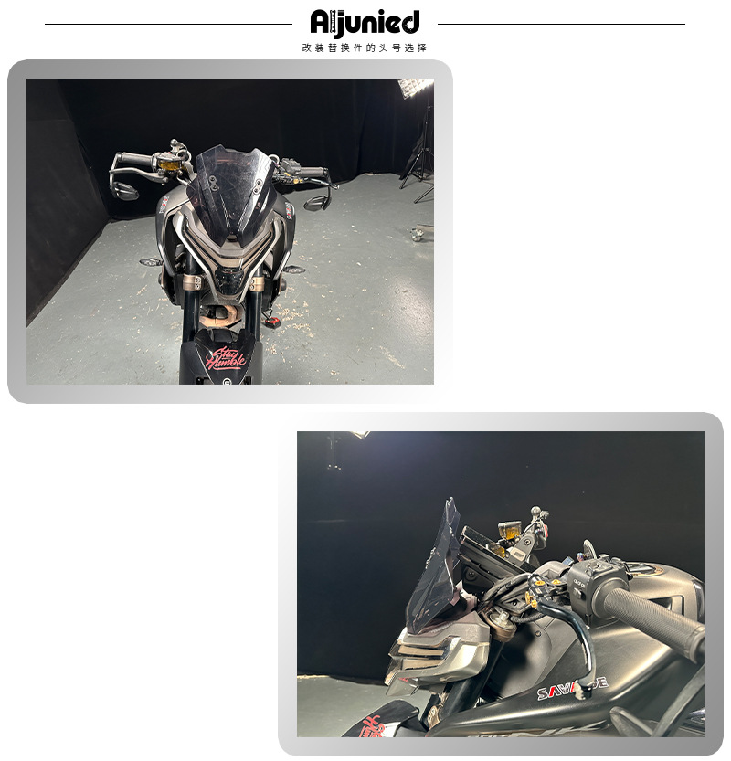Suitable for Cfmoto 800Nk Advanced Windscreen, Compatible with Extension Rod, Windshield, Front Wind Shield, and Wind Deflector