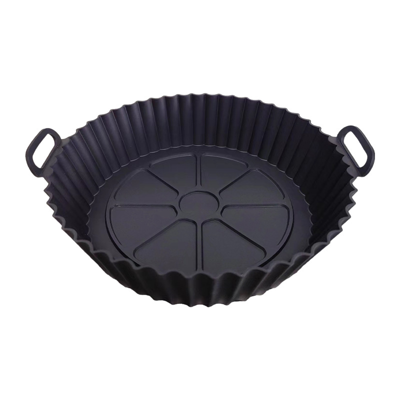 두꺼운 [110g 원형 실리콘 베이킹 팬] 20*17.5*5cm 블랙