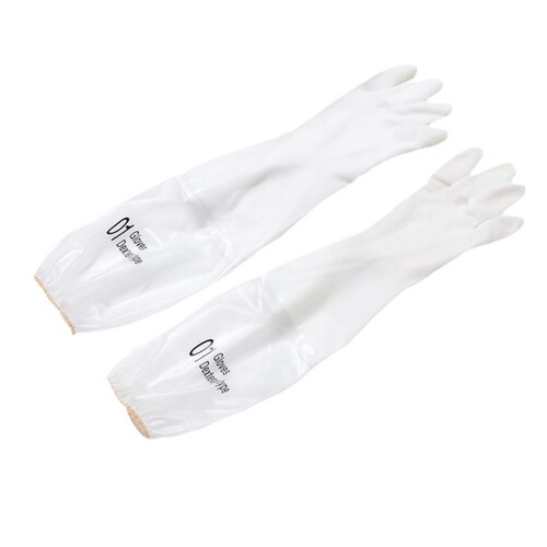 Durable Kitchen Fleece Dishwashing Gloves for Women, Rubber Scrubbing Brush Housekeeping Tool Nitrile Laundry Waterproof Latex