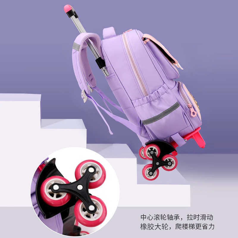 Nuevo pez natural para estudiantes de primaria, estudiantes de secundaria, bolsas de seis ruedas, escaleras de grado 234, niñas