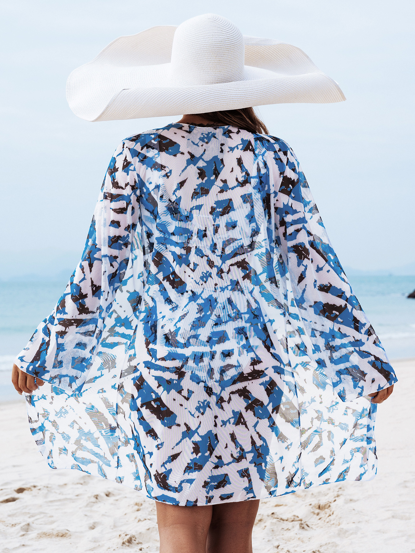 Femmes Élégant Femme Impression Ensemble De 3 Pièces Bikinis Vête De Maillot De Bain display picture 19