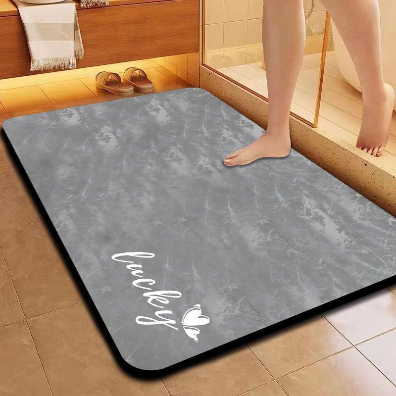 Alfombrilla minimalista para baño de barro de diatomeas Alfombrilla antideslizante para baño de estilo nórdico Alfombrilla ligera resistente a las manchas en forma de diamante de lujo