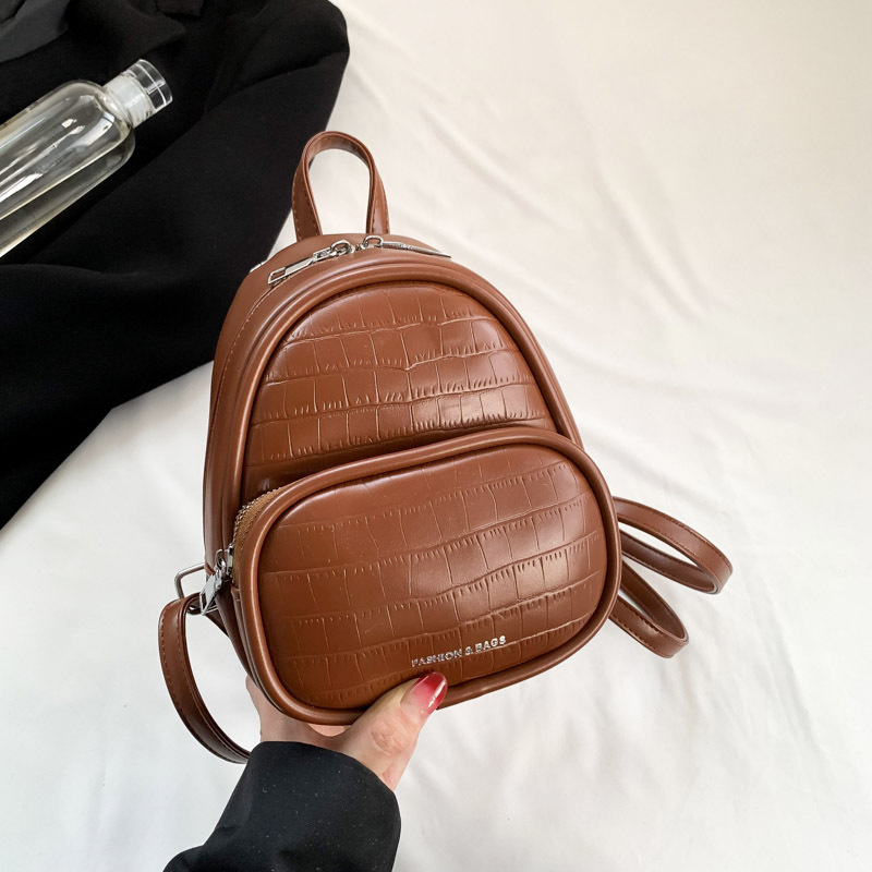 Cross-Border Damen-Tasche Herbst Winter Neues europäisches und amerikanisches Retro-Steinmuster Mini Street Style Kleiner Rucksack_voghion.com