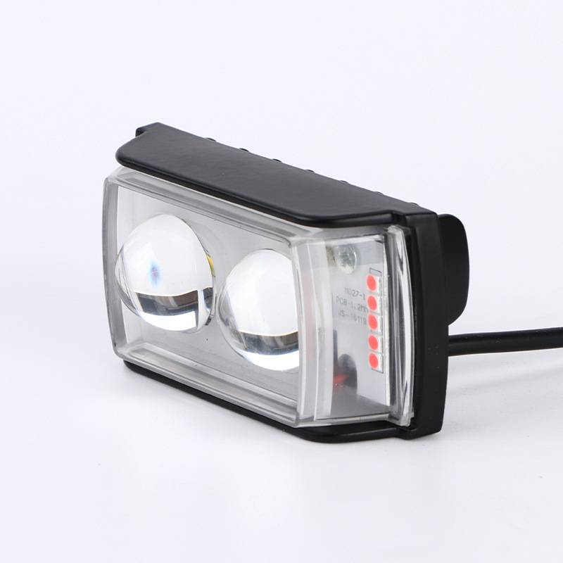 Lámpara de luz corta de tres lados de motocicleta LED flash de explosión de luz intensa exterior de farol integrado de pavimentación de carretera para vehículo eléctrico image 2