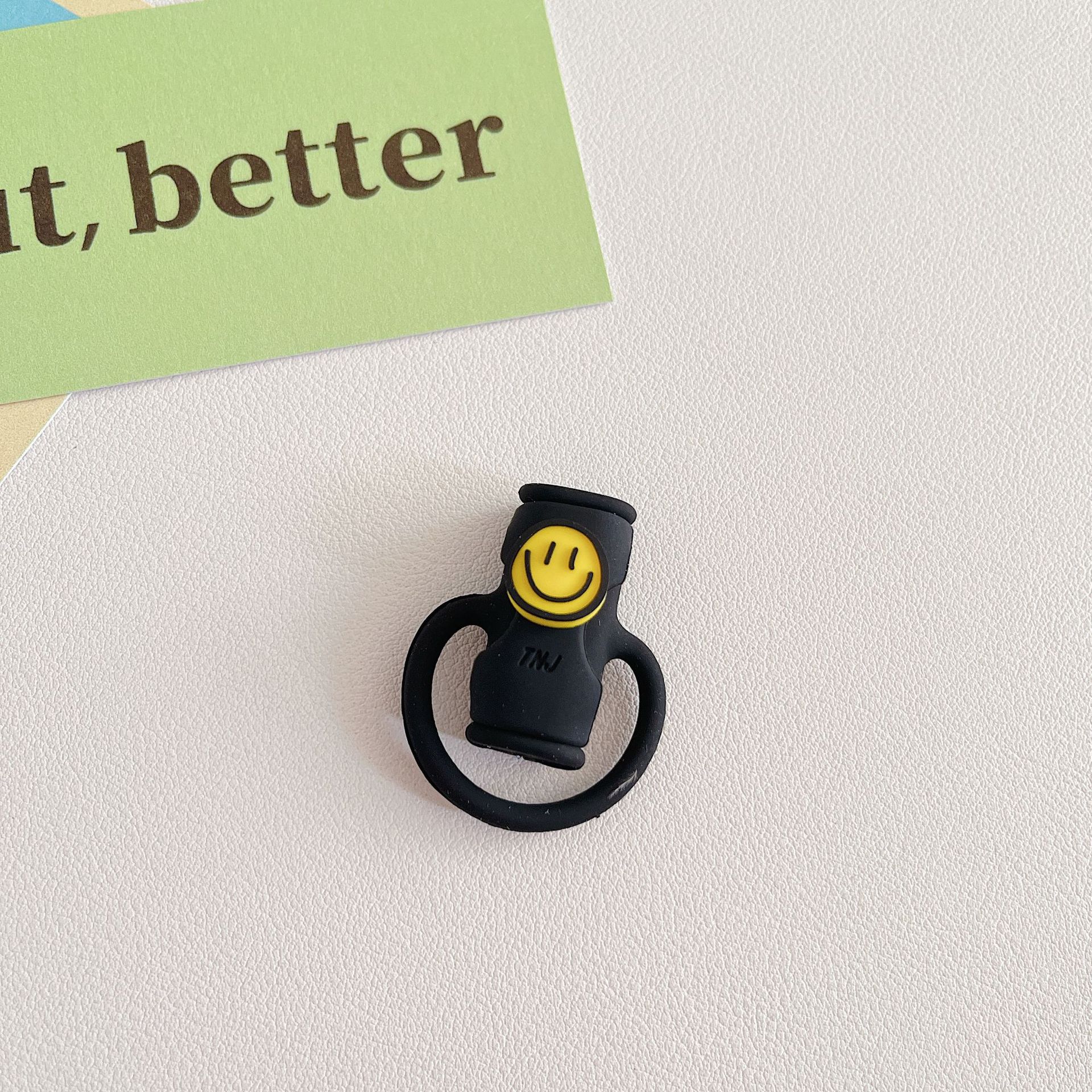 Sonrisa nueva cubierta protectora del cable de datos silicona dibujos animados sonrisa protección cable roto teléfono móvil carga cabeza cubierta protectora