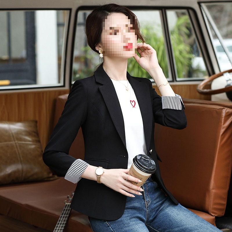 Spring and Autumn New Trendy Street-Style Blazer for Women, Fashionable Versatile Casual Jacket, Internet Celebrity Fashion