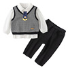 Children's overall, autumn set for boys, dress for new born, vest, special occasion clothing