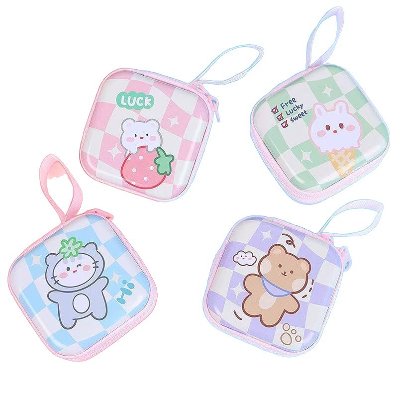 Monedero cuadrado de hojalata con diseño Marvel – Para monedas, llaves, auriculares y cables