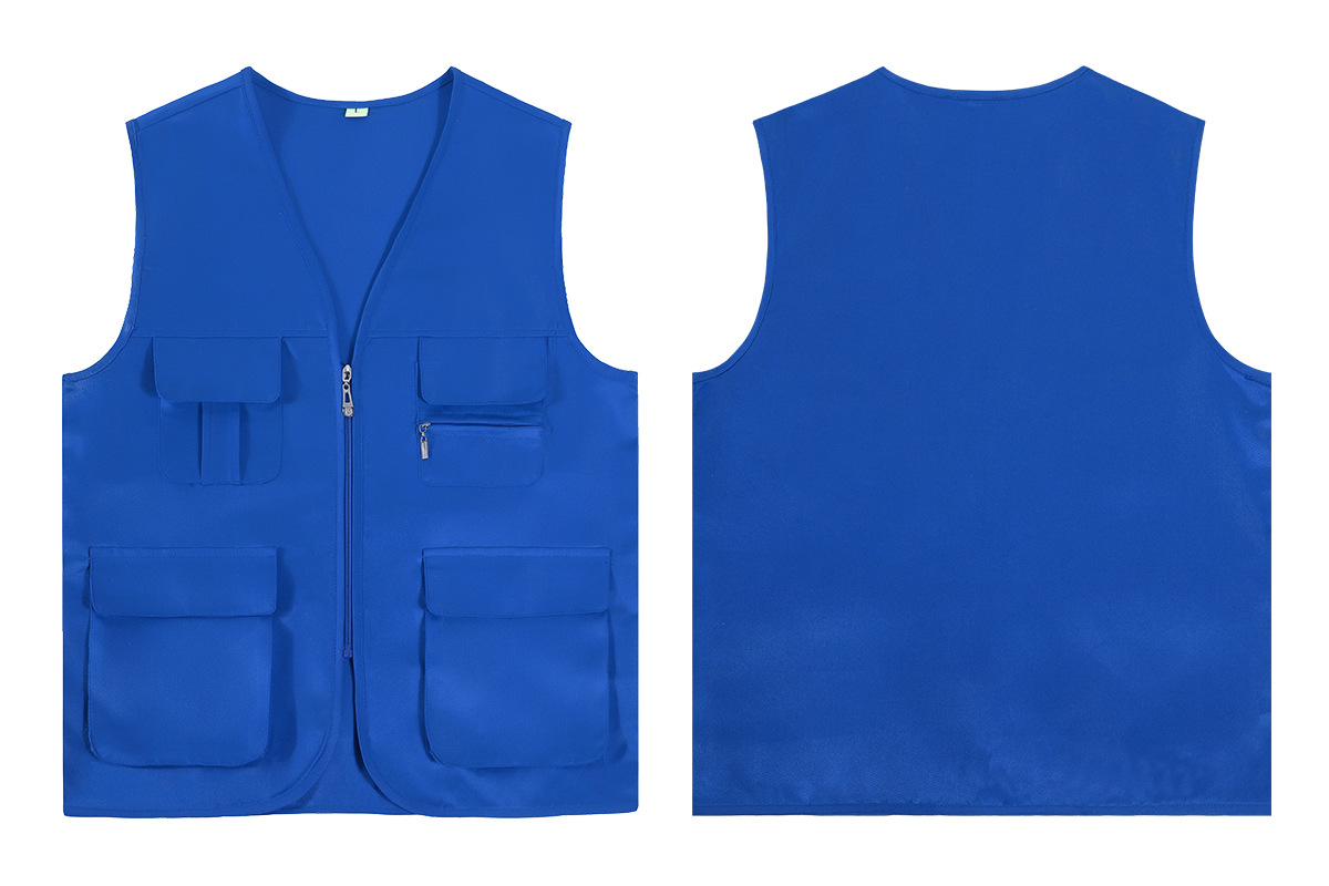 De una sola capa multi-Bolsillo-azul zafiro