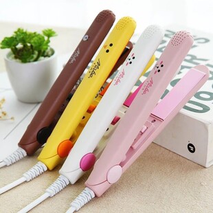 Mini hair straightener hair curling rod straight curling dual-purpose splint hair iron hairdresser bangs inner buckle electric curling rod straight plate clip