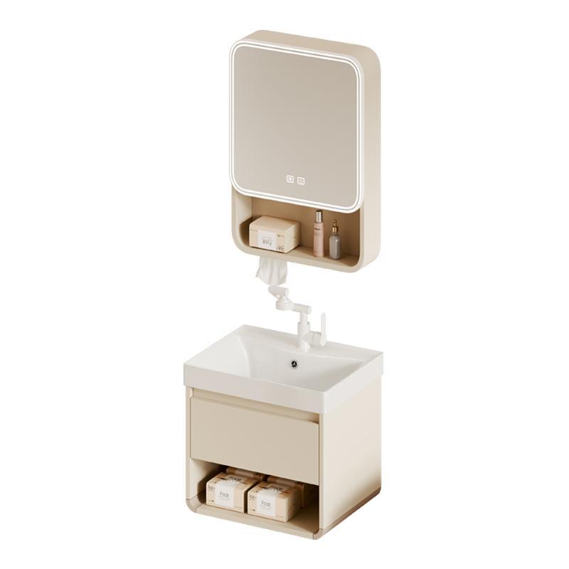 armario de baño de panal de aluminio arqueado combinación de baños de tipo pequeño hogar tipo pared colgante lavabo armario con espejo lavabo