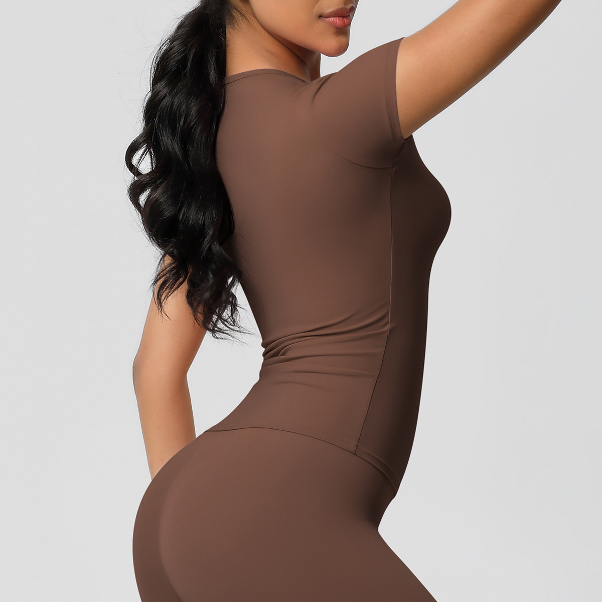 95g Weight Short Sleeve Sleeve Length Nylon, Spandex Fabric Type Regular Top Length T-shirt Tops Type Fitness, Yoga, Running Occasion Round Neck Neckline Solid Color Pattern Sport Style Style S, XL Size Sport Style Solid Color Nylon Spandex Round Neck Active Tops T-shirt 3