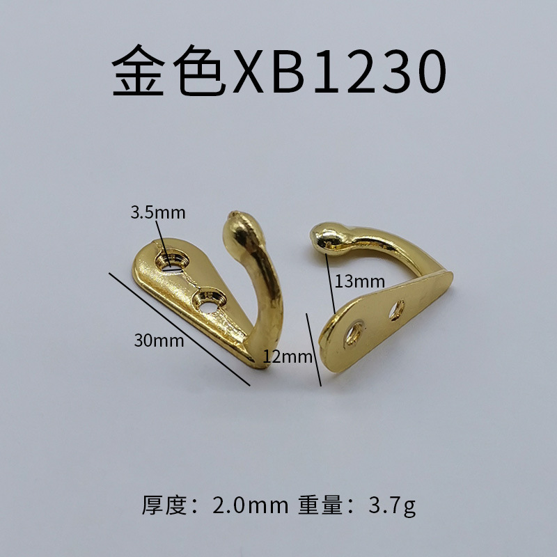 Muebles puerta de cocina trasera gancho pared baño toalla gancho de baño gancho de ropa bronce dorado único