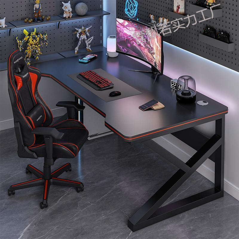 Computer Desk Desktop Table Home New E-Sports Table with Threading Holes Reinforced Thickened Desk Rental House Writing Table