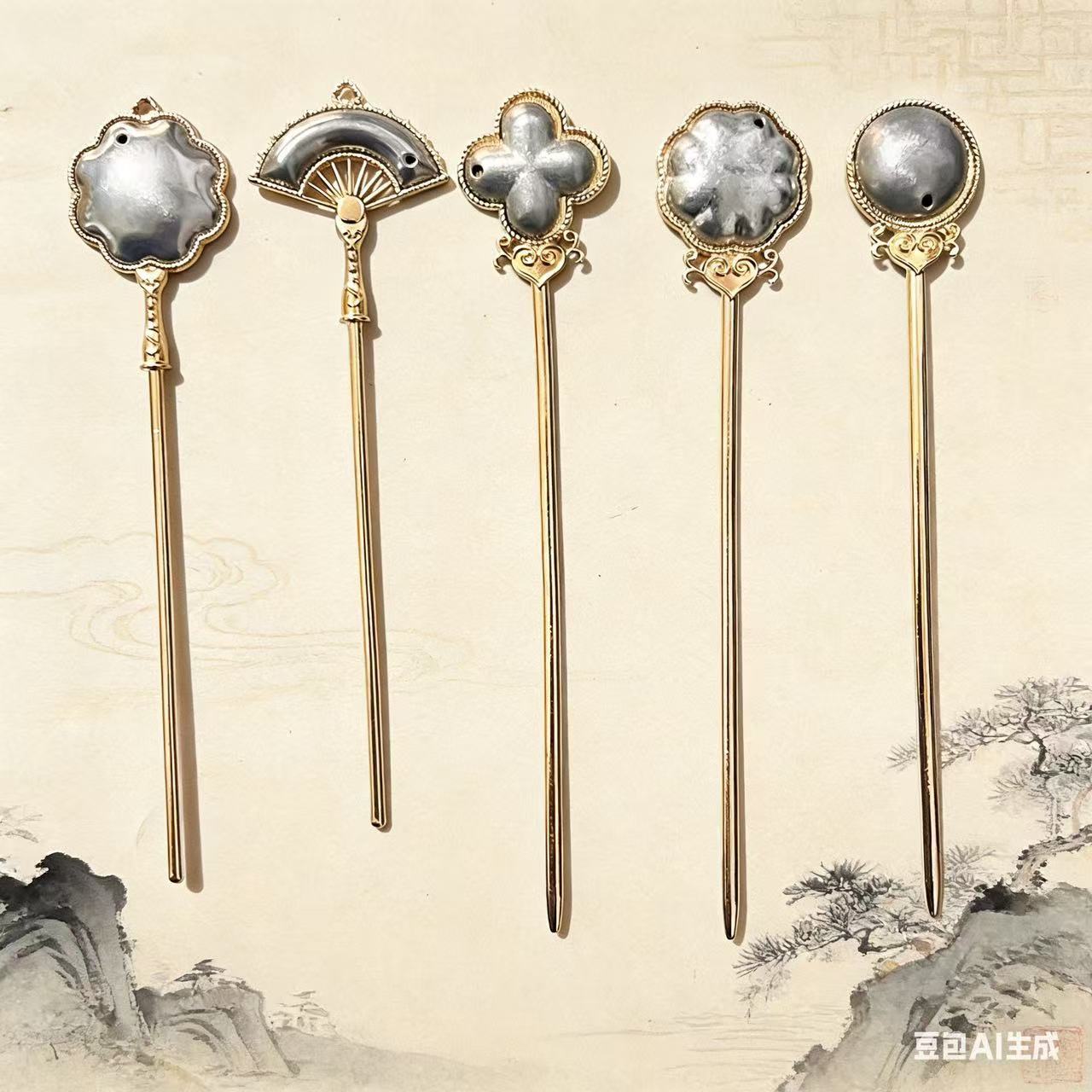 Trendy Ins Song Jin Hairpin Base DIY Gemstone Clip Duckbill Clip Multi-Specification Bobby Pin Cross-Border Hair Accessory