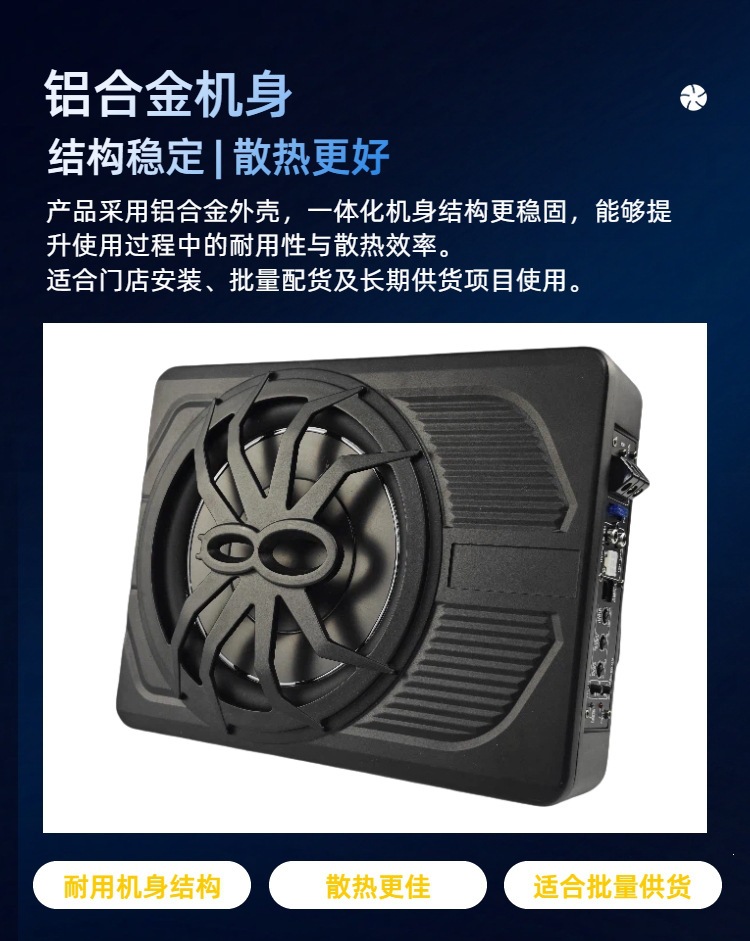 10inch Car ultra-thin subwoofer active in-car subwoofer under-seat installation audio upgrade wholesale