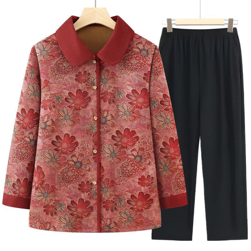 奶奶秋冬装外套女中老年人妈妈唐装上衣老人衣服老太太秋冬款外套