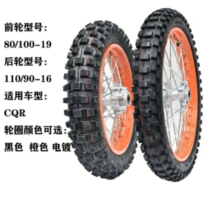 Cqr Off-Road motosiklet ön 80/100-19, arxa 110/90-16 təkər diski və şin dəsti