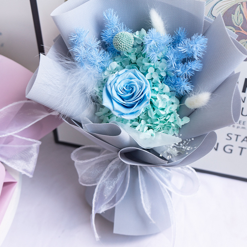 Flores de la vida eterna, flores verdaderas, flores secas, flores de Eucalyptus, flores de cumpleaños, flores de la vida eterna, regalos de cumpleaños para la novia, día de San Valentín