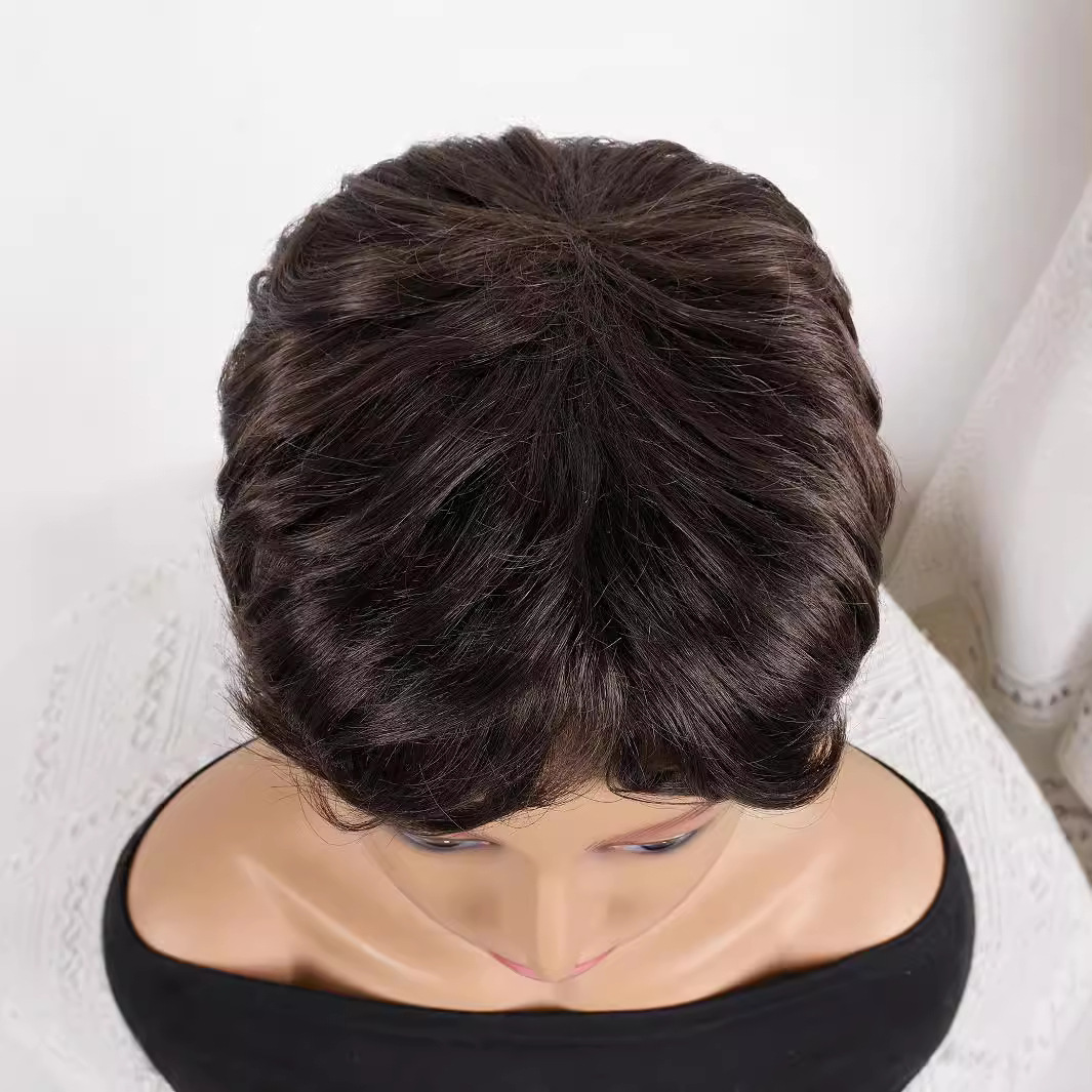 Fibra química al por mayor bob cabello pelucón mecánico pelucón cubierta de pelo