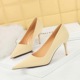7239-A2 Style Fashion Simple Versatile High Heel Shoes Women's Shoes Thin Heel High Heel Shallow Mouth Pointed Spring and Autumn Single Shoes