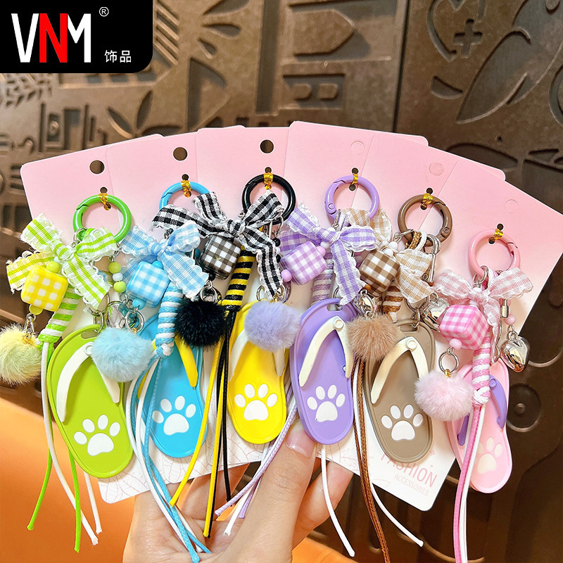 Creative Miu-Style Flip-Flop Keychain Pendant, Exquisite and Cute DIY Slipper Small Gift Wholesale Creative Miu-Style Flip-Flop Keychain Pendant, Exquisite and Cute DIY Slipper Small Gift Wholesale