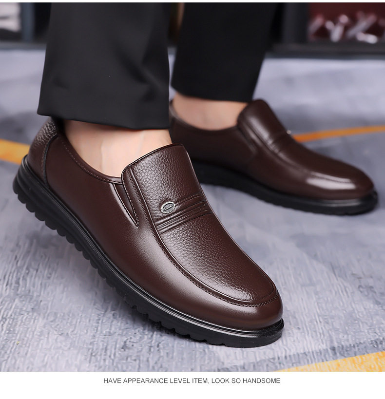 Giày da nam kiểu lười đa năng, gót thấp 1–3 cm, phù hợp đi làm và dạo phố — CS9106 Màu nâu, CS9106 Màu đen chi tiết 12