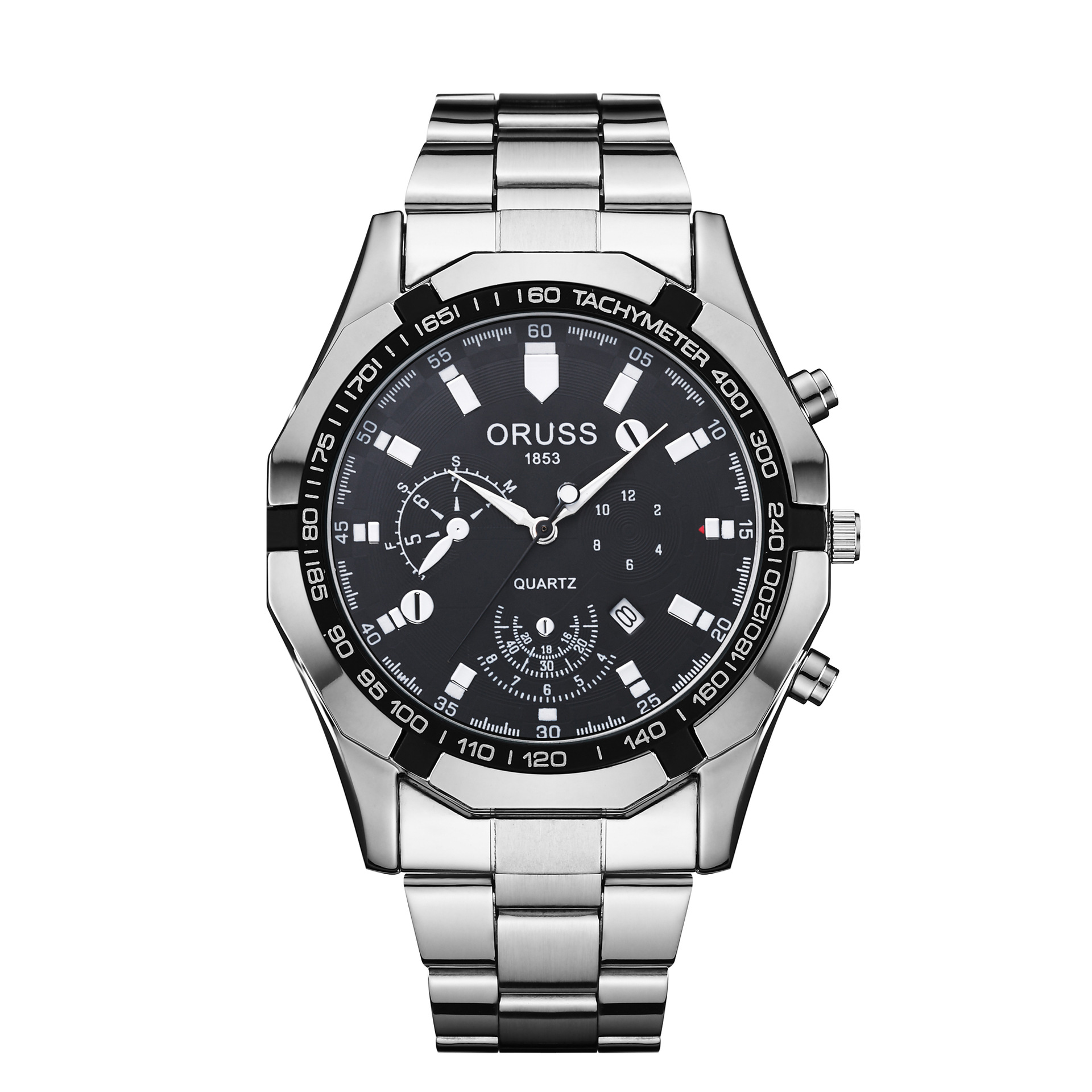 [Entrega de una pieza] movimiento automático no mecánico gran dial exquisita caja de regalo impermeable luminoso reloj de hombre