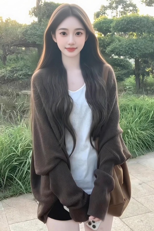 韩系慵懒风美拉德宽松针织开衫女秋季穿搭上衣蝙蝠袖气质休闲外套|undefined