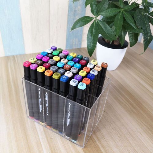 Pen stand display stand Mark transparent acrylic large-capacity storage shelf assembled multi-layer desktop stationery store storage