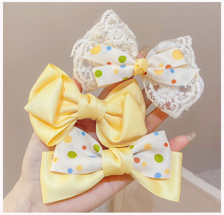 Kid'S Sweet Polka Dots Bow Knot Cloth Hair Clip display picture 4