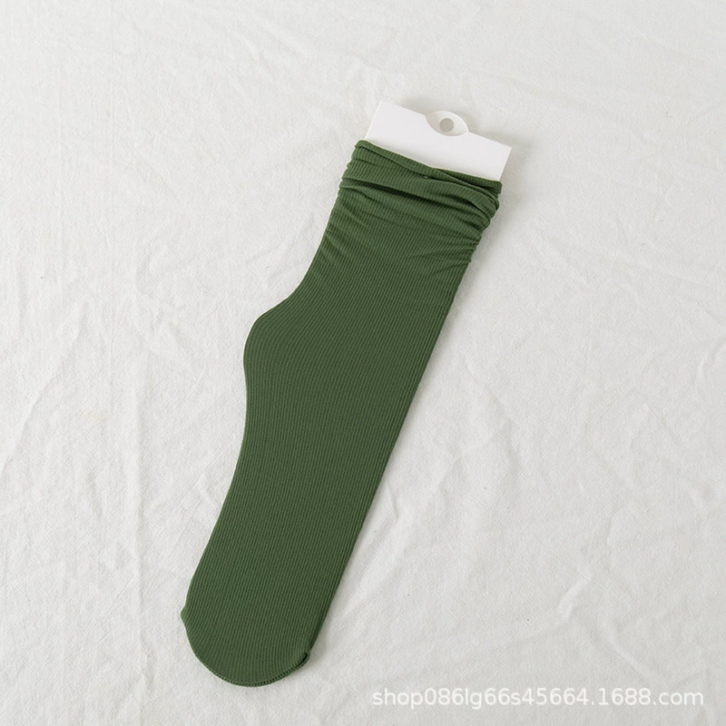 Velvet swan, Japanese summer thin knee socks, mid-length, Korean style