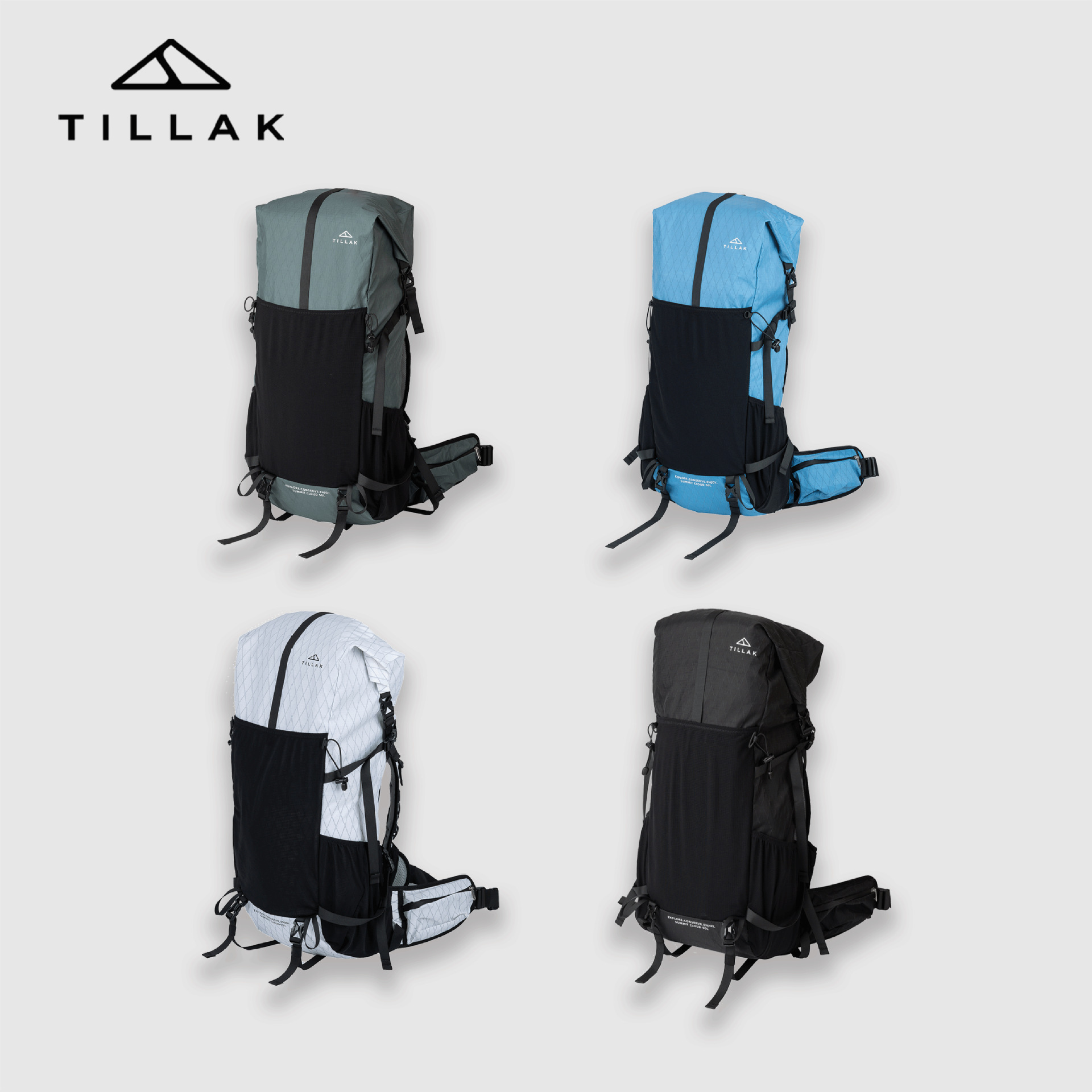 TILLAK Far Horizon Hiking Backpack, 50L Large Capacity, Durable, Heavy-Duty, Multi-Day Hiking and Mountaineering Backpack for Men and Women