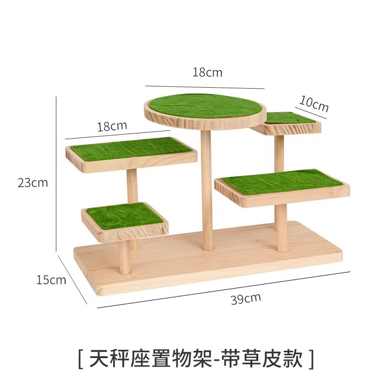 창조적 인 천칭 자리 선반-잔디와 함께