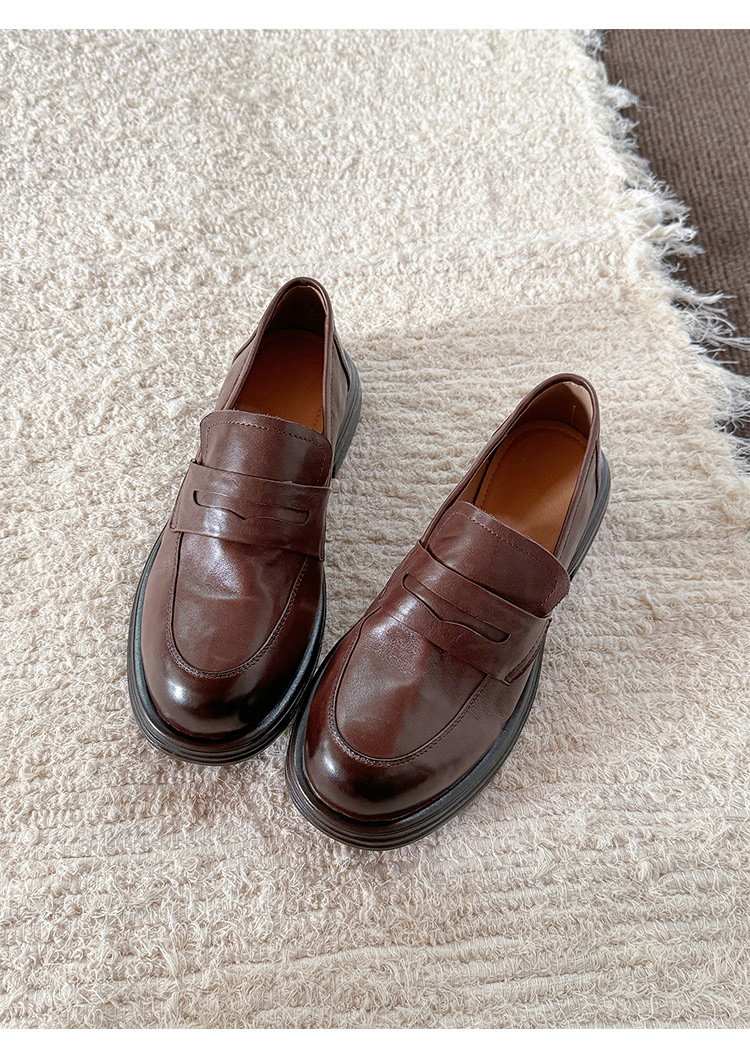 Mocassini donna old money stile in pelle con interno caldo_voghion.com