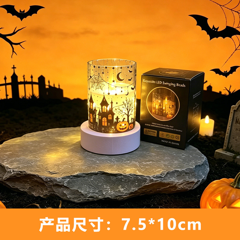 Simulación de vela electrónica falsa LED luz de atmósfera creativa Halloween cumpleaños carga remota iluminación decorativa personalizada
