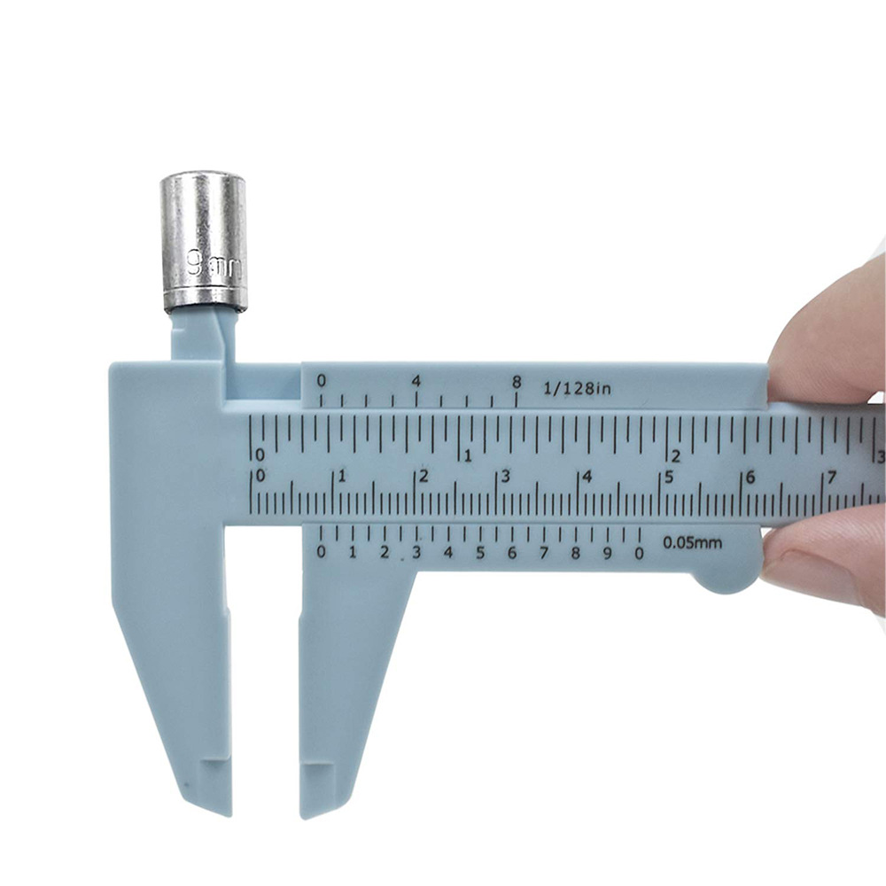 Plastic Simple Daily Scale Clear Solid Color Vernier Caliper