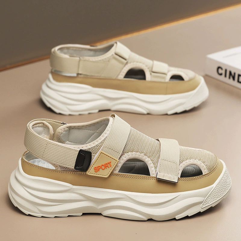 Clearance hole shoes for men 2025 new style outside wearing work daddy driving sandals for men men's toe shoes sneakers sandals