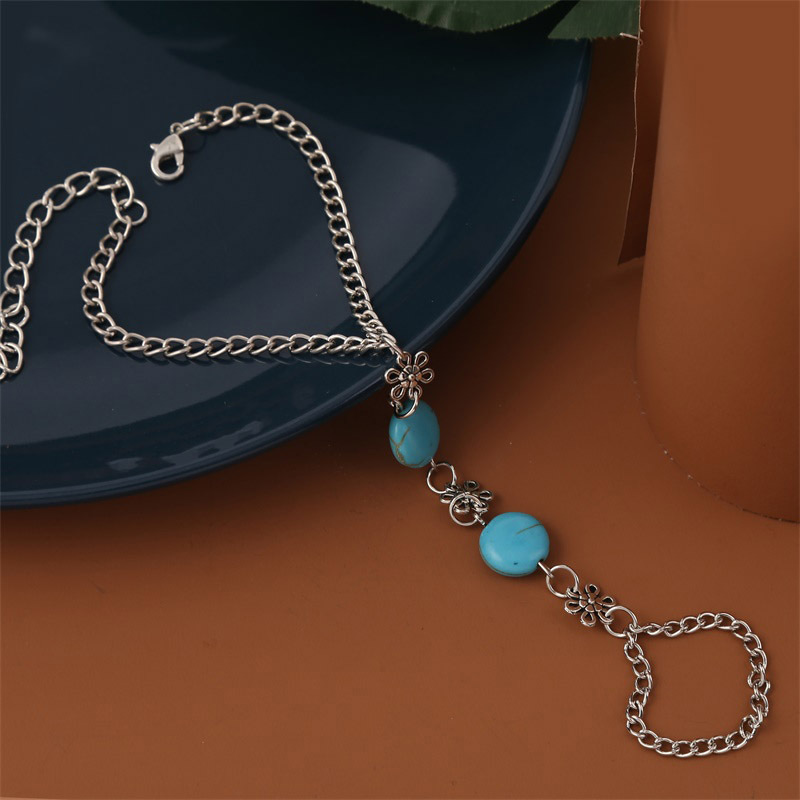 Ethnic Style Geometric Alloy Plating Turquoise Bracelets 1 Piece