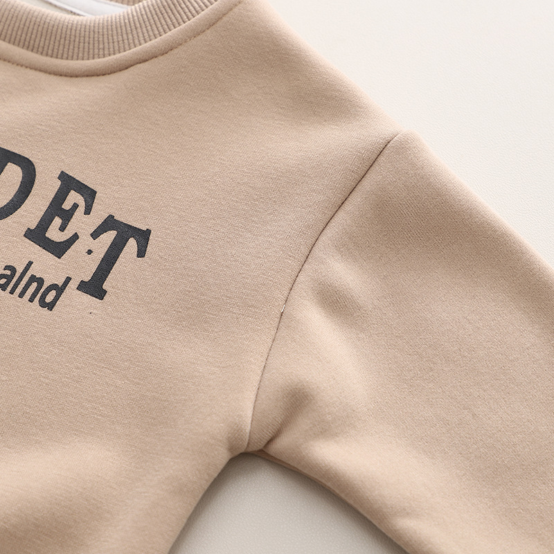 Langer Plüsch-Herren-Damen-Schatz-Herbst-Winter-Western-Freizeitpullover, langärmliges zweiteiliges Set, Baby und_voghion.com