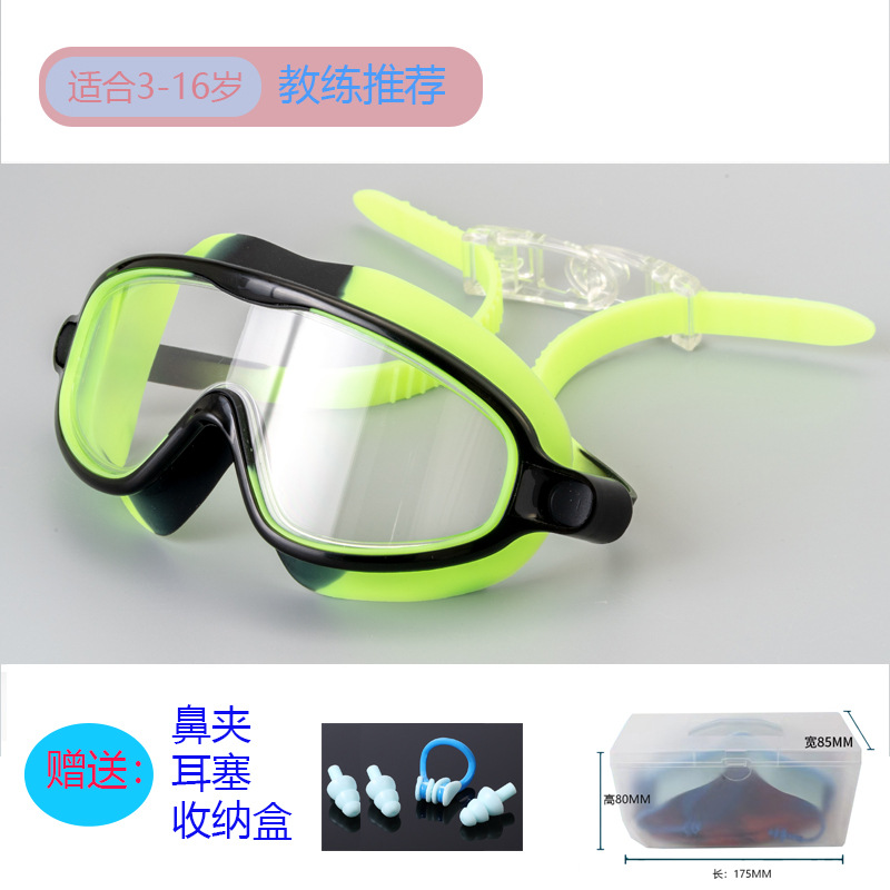 검은 색과 녹색 코 클립 귀마개