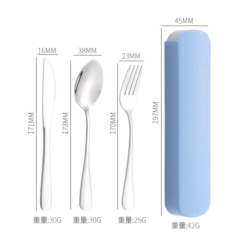 Cuchillo y tenedor de cubierta de acero inoxidable transfronterizo cuchillo y tenedor de tres piezas hotel cuchillo y tenedor de filete de comida occidental conjunto portátil regalos