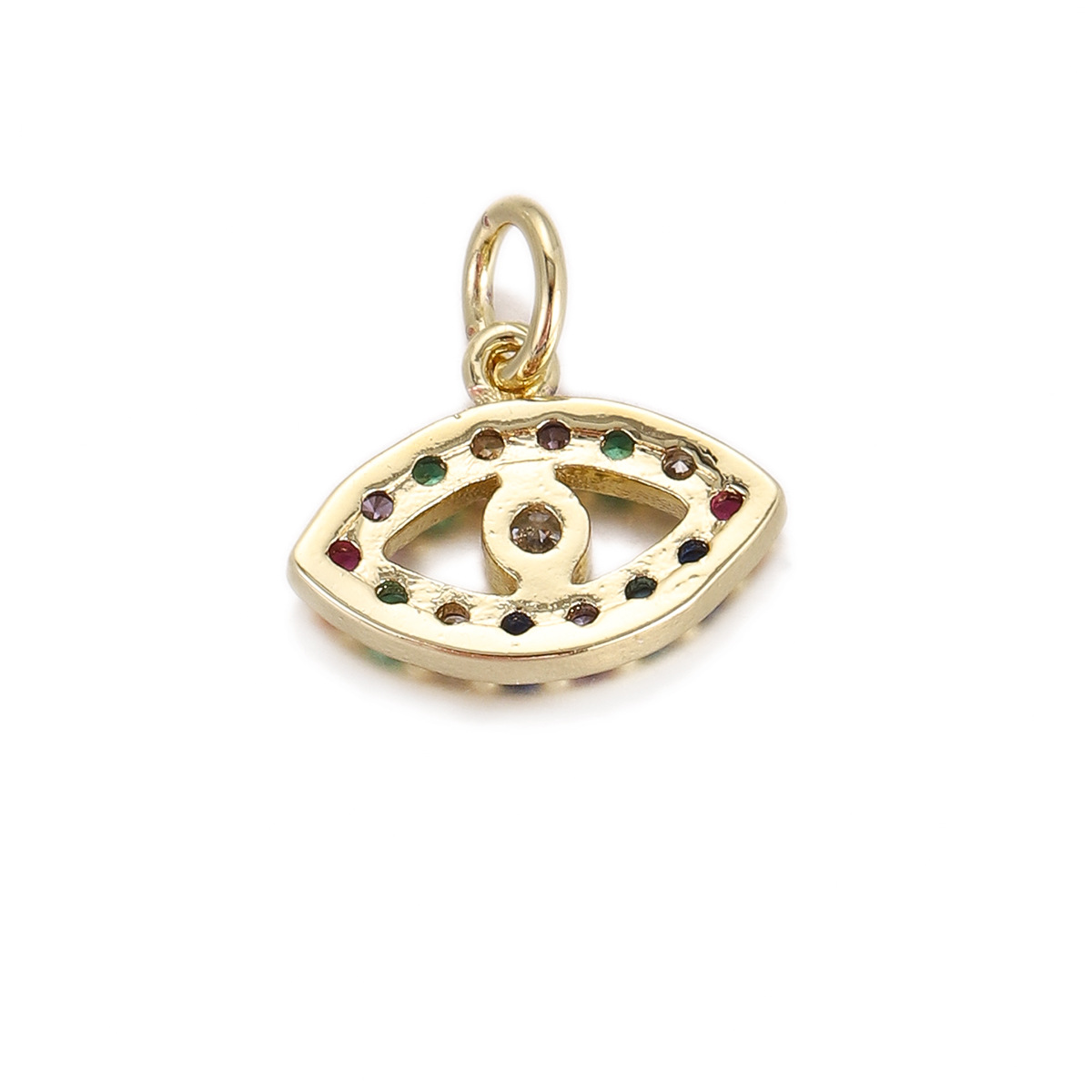 1g Weight Pendant Jewelry Making Type 9 * 15mm Jewelry Making Size DIY Ornament Accessories Classification 1 Piece Quantity Copper Material Devil's Eye, Hand Of Fatima Pattern All Seasons Season Polished Finish Plating Design Elegant, Vintage Style Style 1 Piece 9 * 15mm Copper Devil's Eye Hand Of Fatima Polished Pendant DIY Ornament Accessories 25